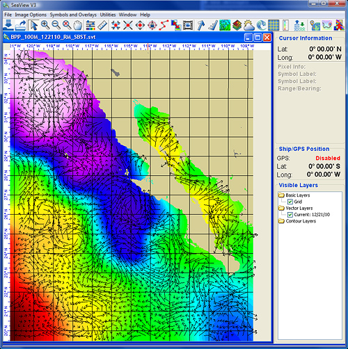 Ocean Currents Overlay Desktop Image