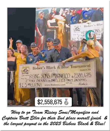 Team Rising Sond 2025 Bisbees largest payout